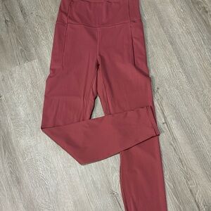Calia Rust Red Strechy Leggings with Pockets Size M 😻